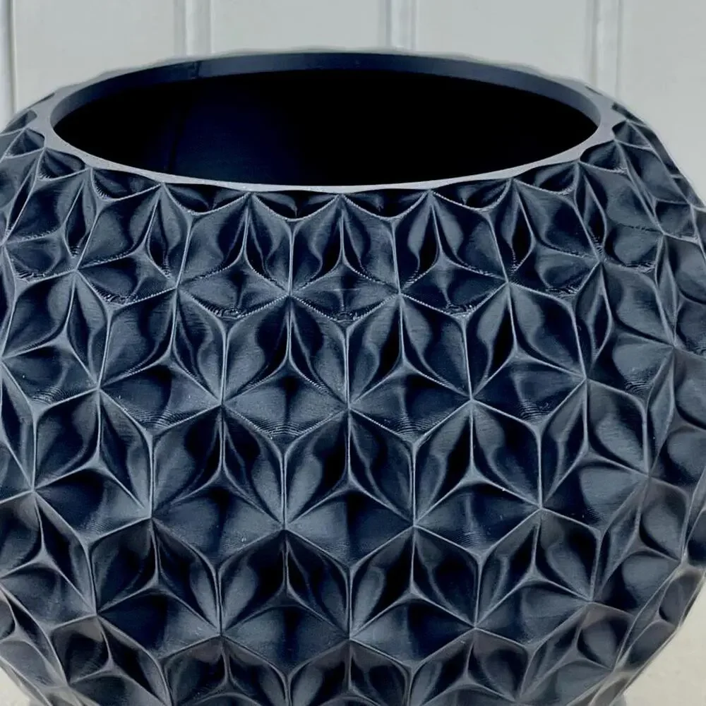 Geometric Planter, Trihex Planter Pot, Faceted Diamond Texture, Indoor Flower